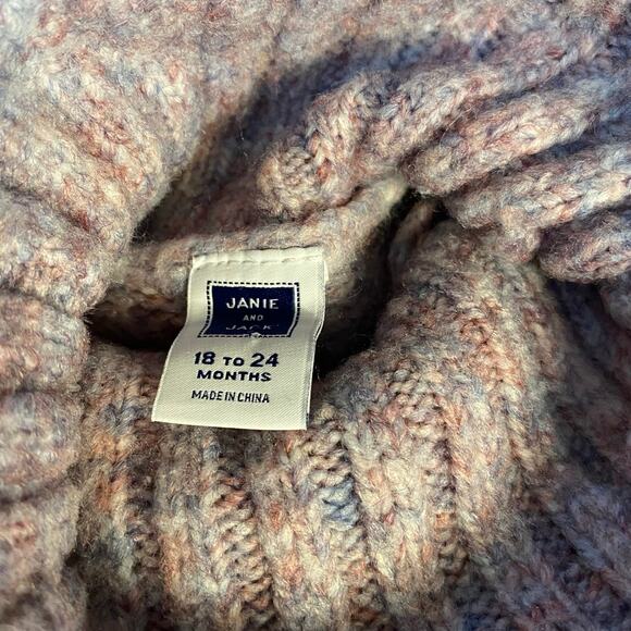 Janie and Jack light purple knit turtleneck sweater dress SIZE 18-24M - Picture 2 of 4